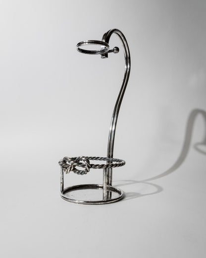 Vintage Weinflaschenhalter Serra Roma, versilbert