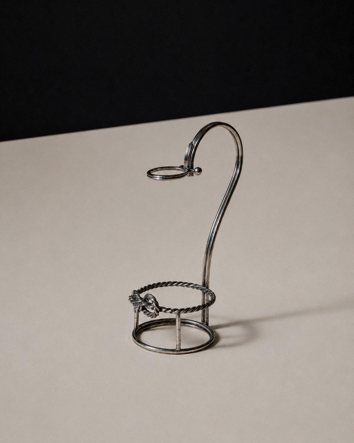 Vintage Weinflaschenhalter Serra Roma, versilbert