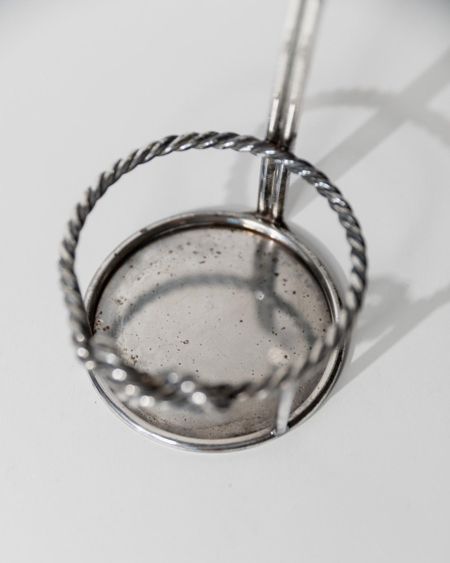Vintage Weinflaschenhalter Serra Roma, versilbert