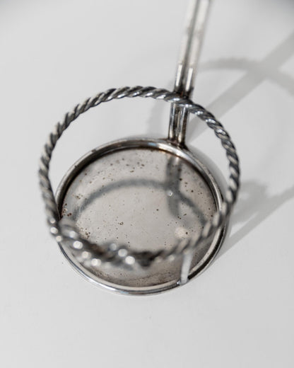 Vintage Weinflaschenhalter Serra Roma, versilbert