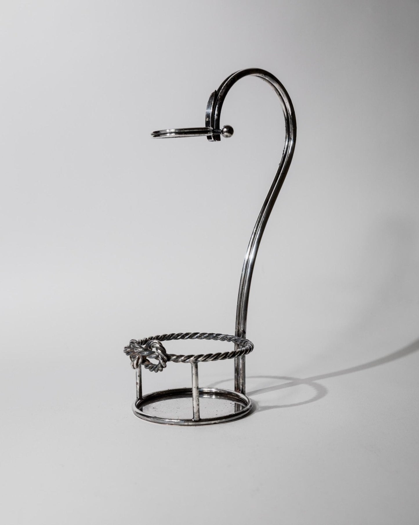 Vintage Weinflaschenhalter Serra Roma, versilbert