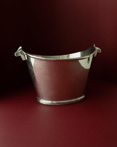 Vintage silver-plated champagne cooler, 1940s classic shape