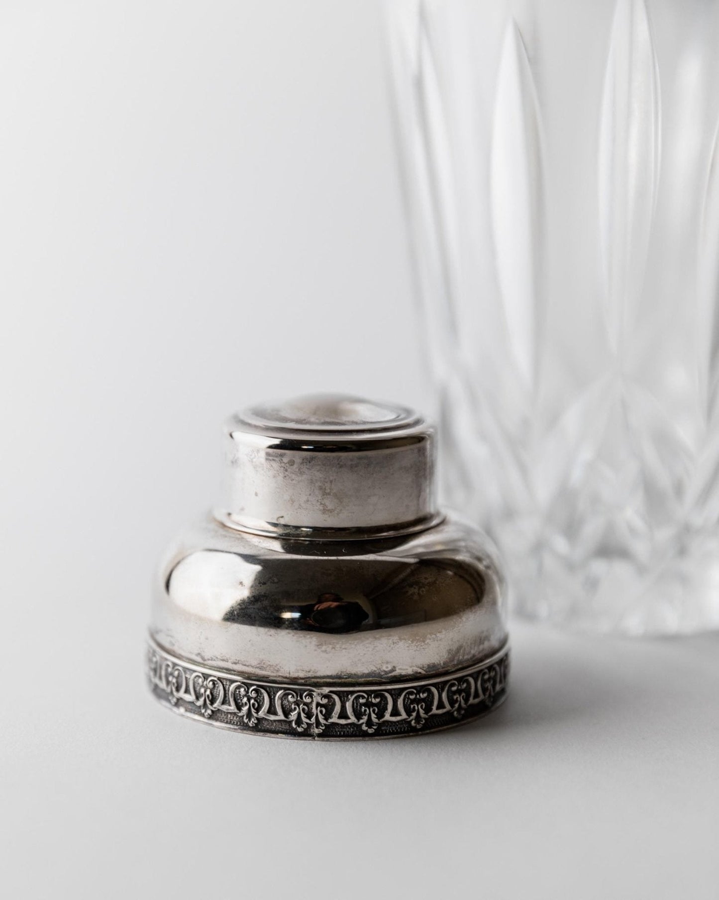 Vintage Cocktail Shaker aus Kristallglas von RCR Italien