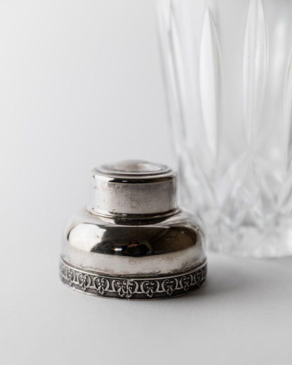 Vintage Cocktail Shaker aus Kristallglas von RCR Italien