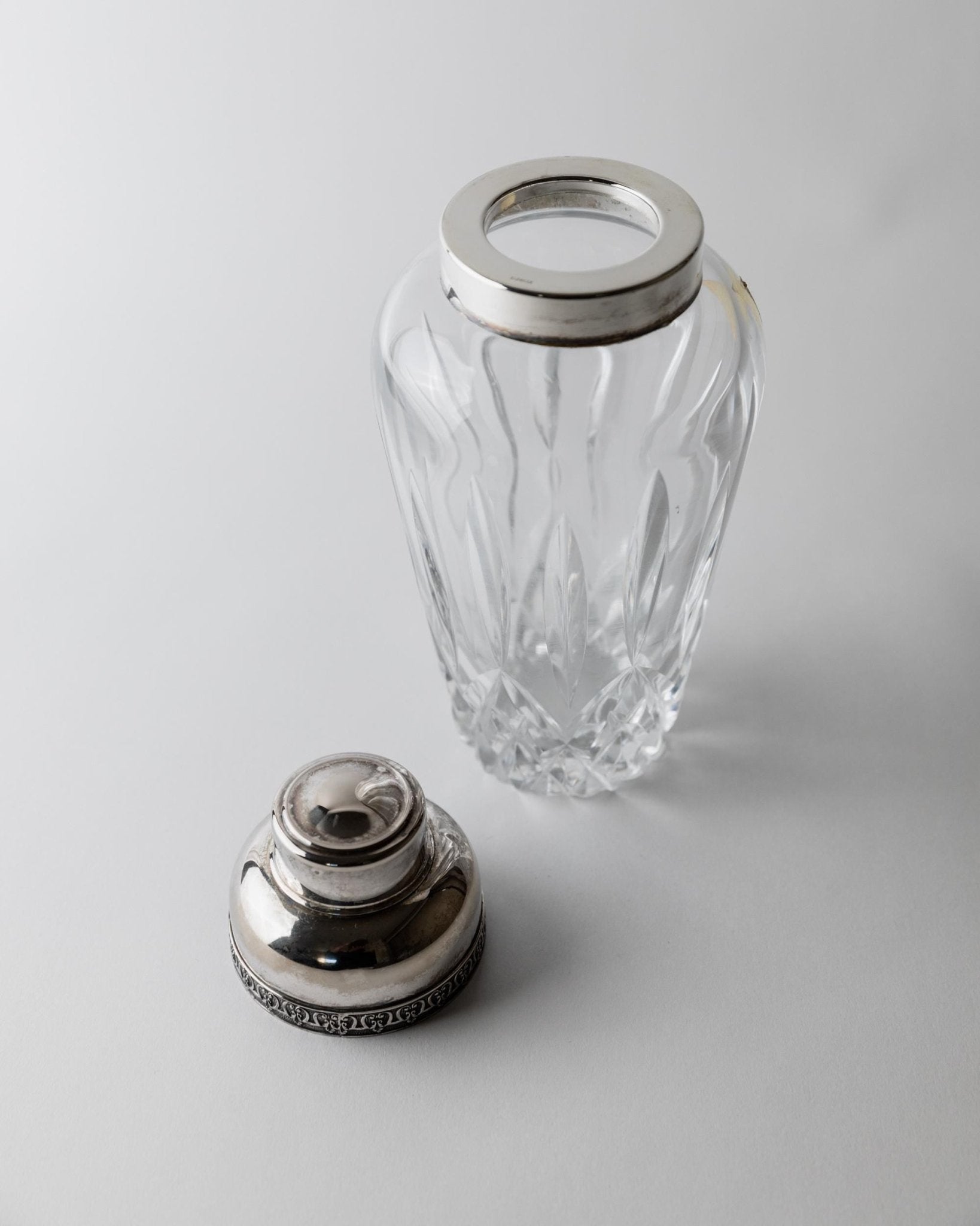 Vintage Cocktail Shaker aus Kristallglas von RCR Italien