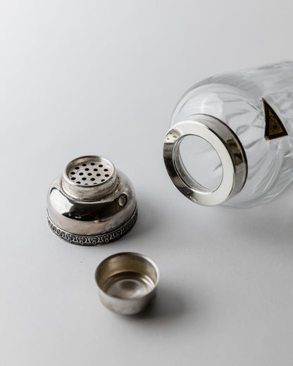 Vintage Cocktail Shaker aus Kristallglas von RCR Italien