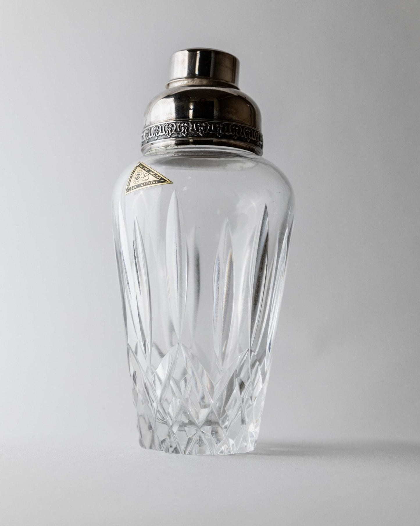 Vintage Cocktail Shaker aus Kristallglas von RCR Italien