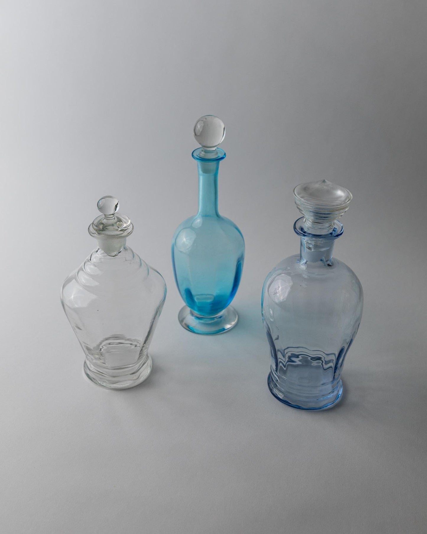 Vintage Dekanter Murano Glas Set von 3 von Murano für Italien mit Stöpsel