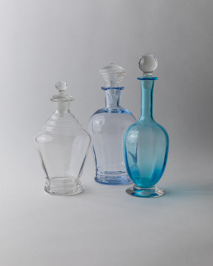 Vintage Dekanter Murano Glas Set von 3 von Murano für Italien mit Stöpsel
