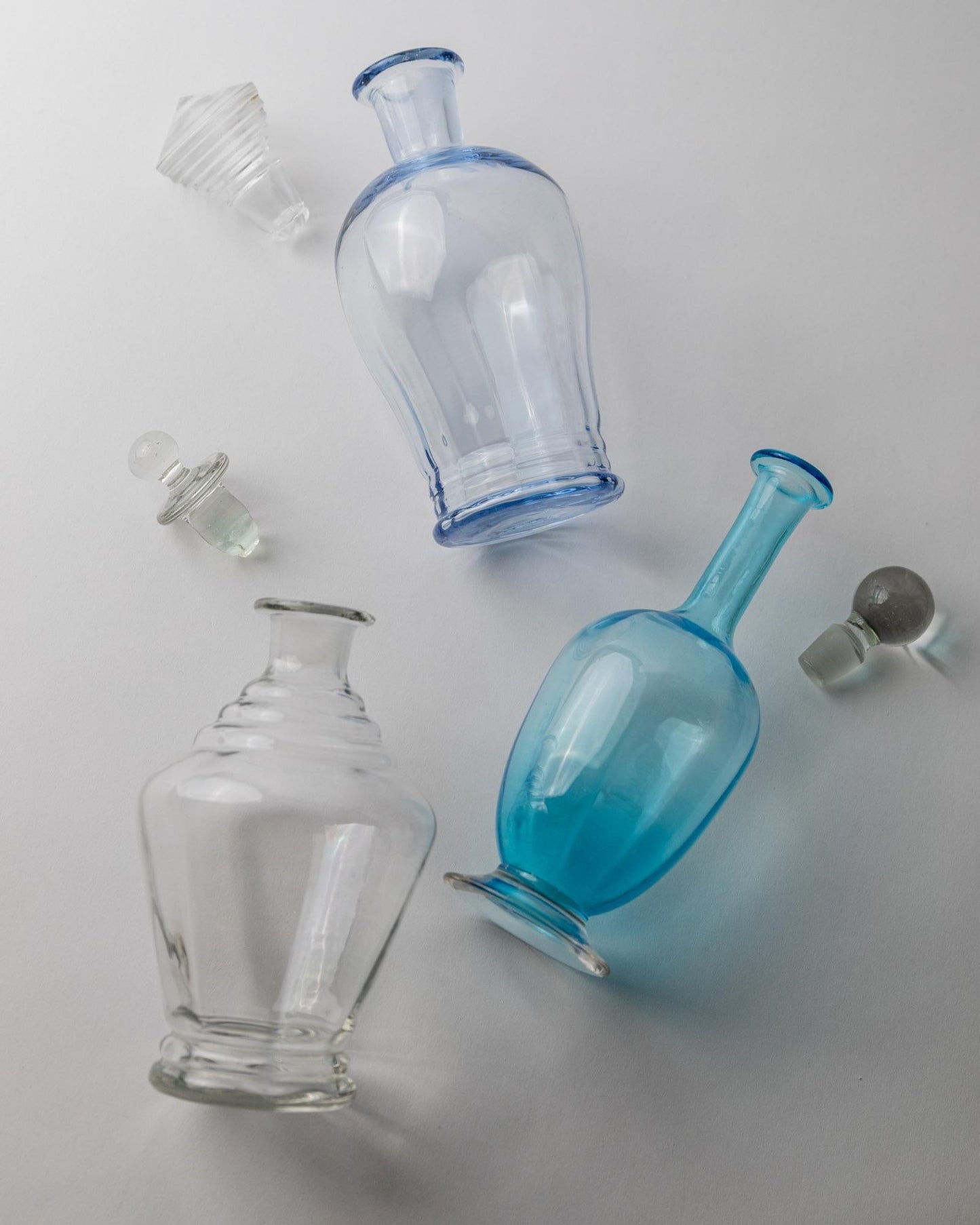 Vintage Dekanter Murano Glas Set von 3 von Murano für Italien mit Stöpsel