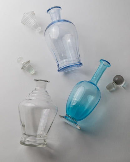 Vintage Dekanter Murano Glas Set von 3 von Murano für Italien mit Stöpsel