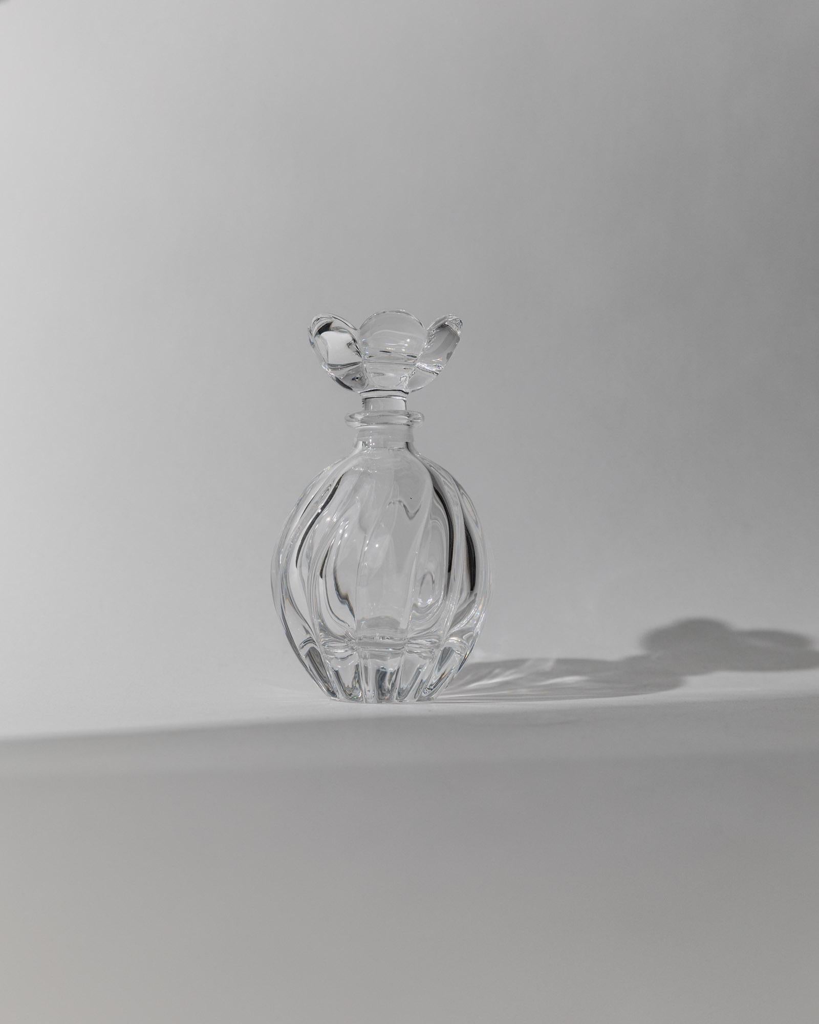 Vintage Parfümflasche Murano Glas mit Blumenstopfen