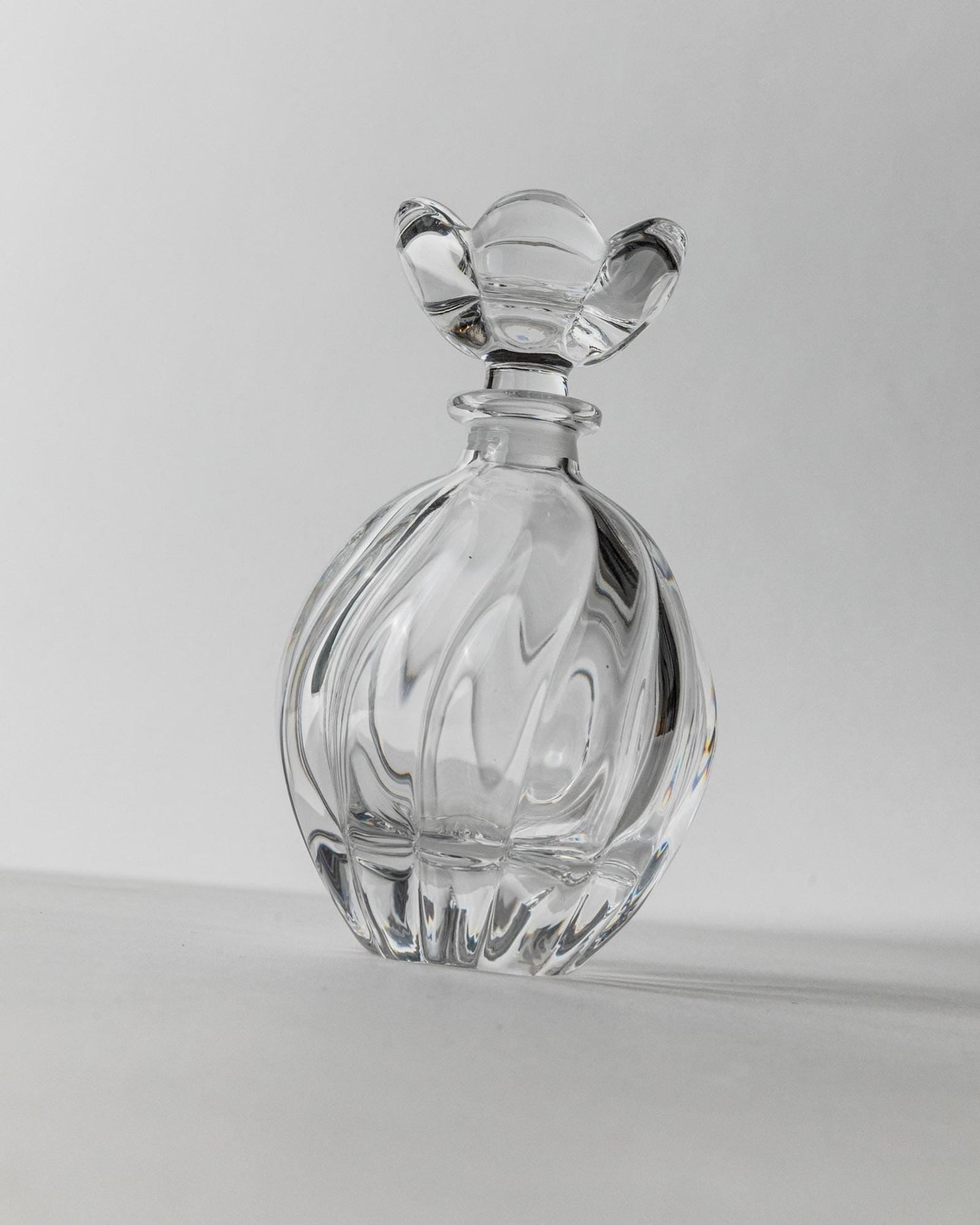 Vintage Parfümflasche Murano Glas mit Blumenstopfen