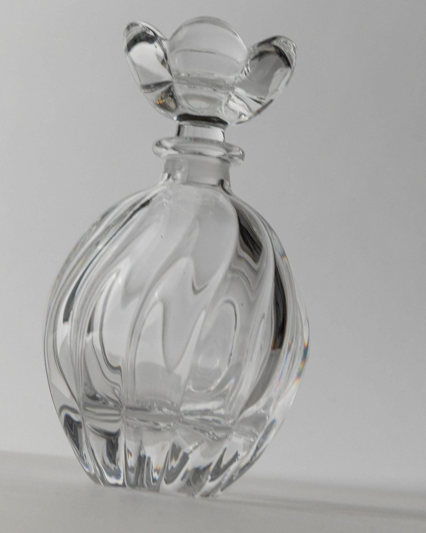 Vintage Parfümflasche Murano Glas mit Blumenstopfen