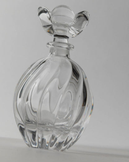 Vintage Parfümflasche Murano Glas mit Blumenstopfen