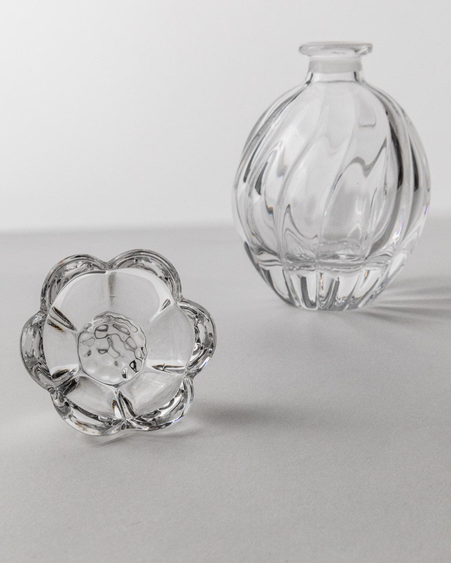 Vintage Parfümflasche Murano Glas mit Blumenstopfen