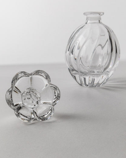 Vintage Parfümflasche Murano Glas mit Blumenstopfen