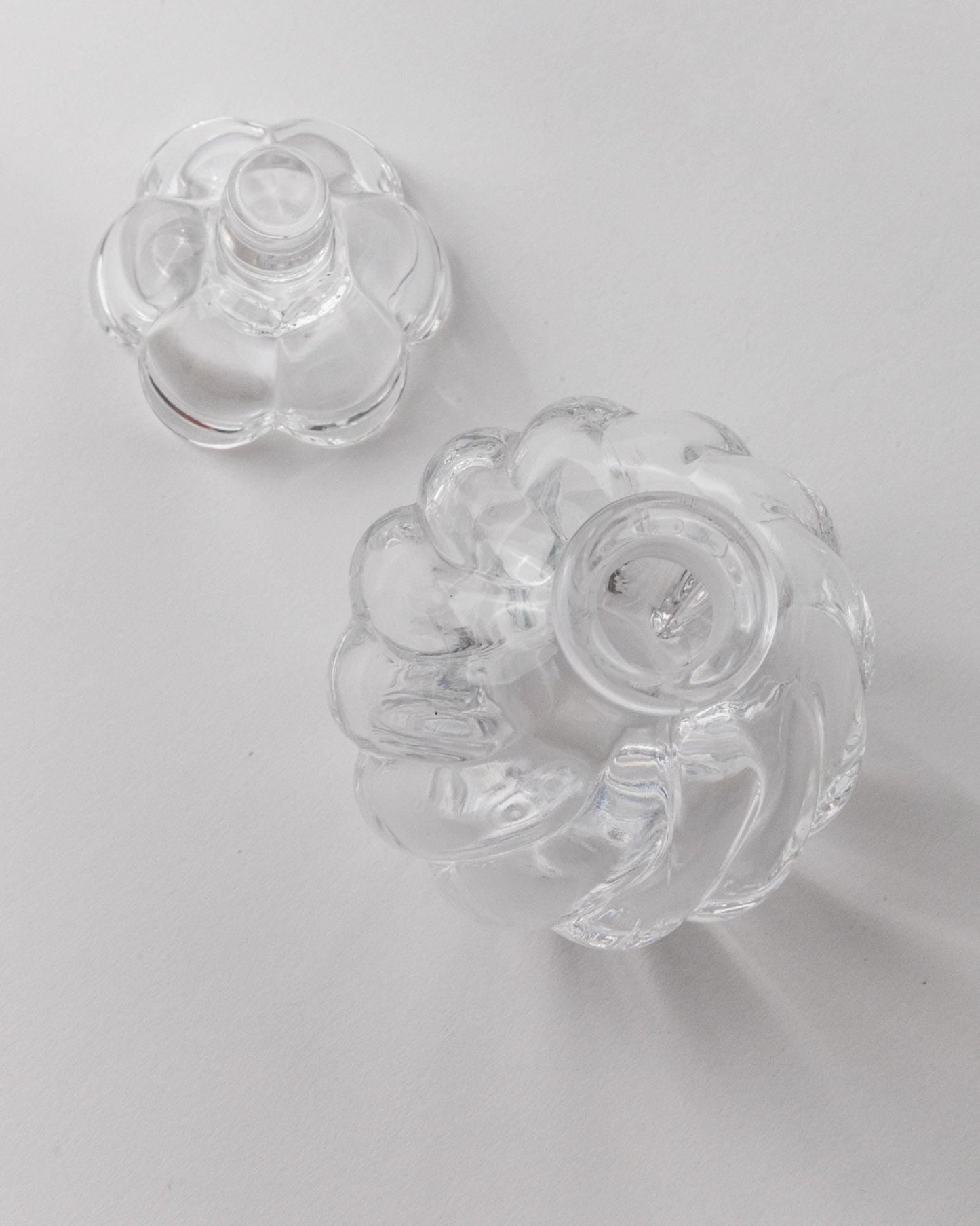 Vintage Parfümflasche Murano Glas mit Blumenstopfen