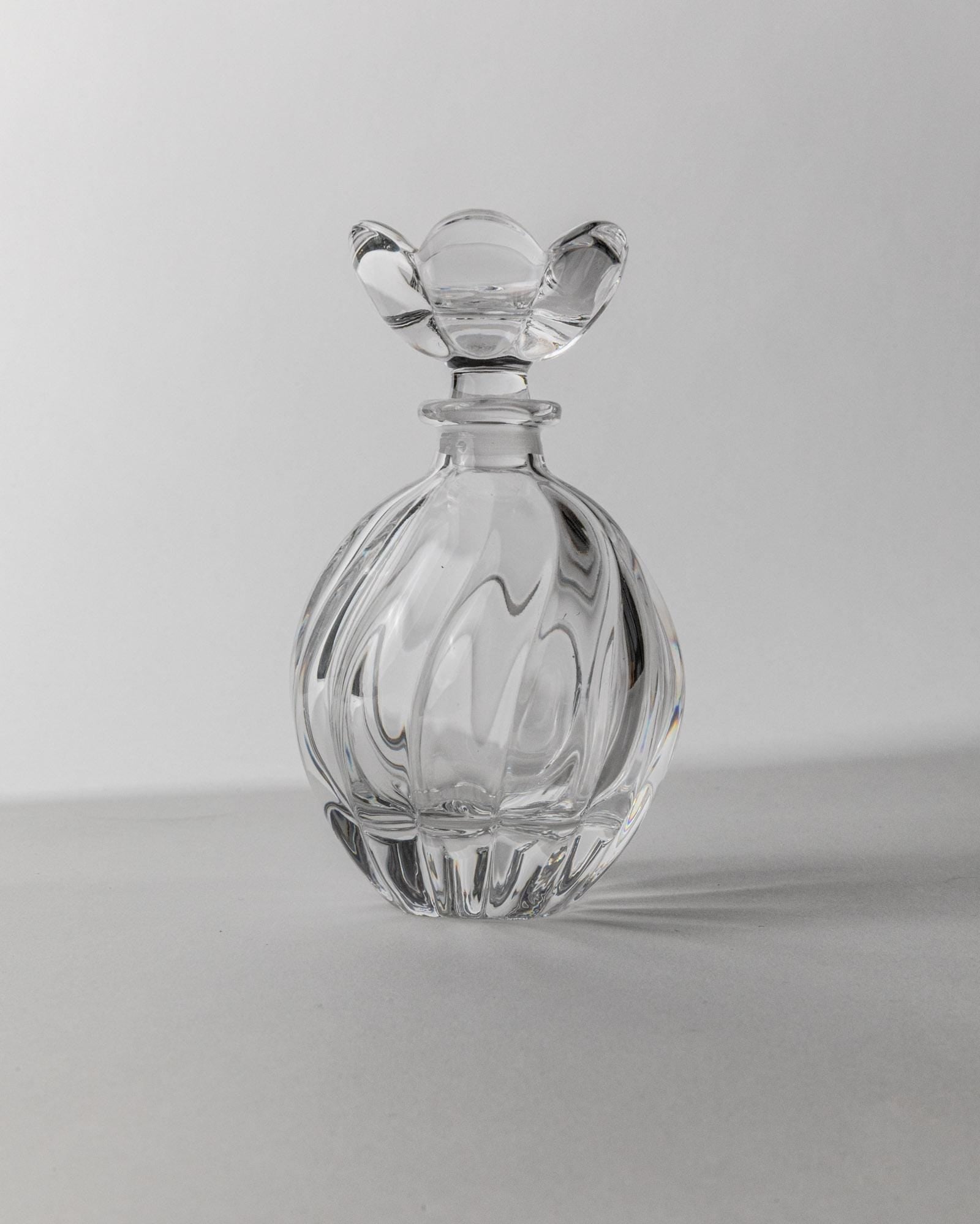 Vintage Parfümflasche Murano Glas mit Blumenstopfen