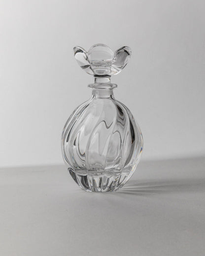 Vintage Parfümflasche Murano Glas mit Blumenstopfen