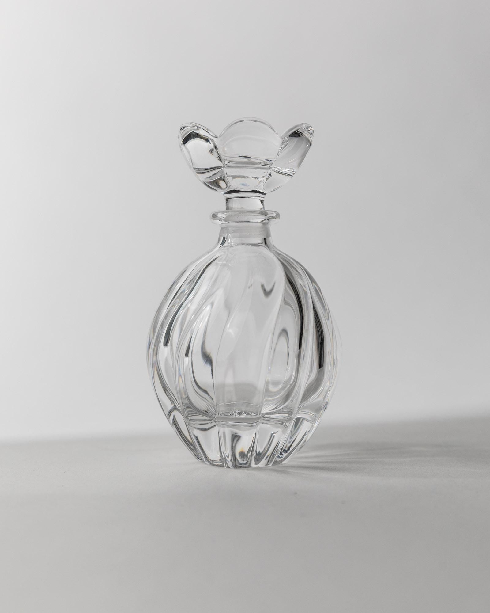 Vintage Parfümflasche Murano Glas mit Blumenstopfen