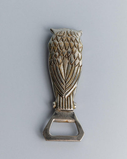 Vintage Flaschenöffner Eule versilbert