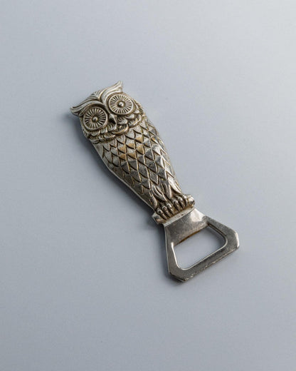 Vintage Flaschenöffner Eule versilbert