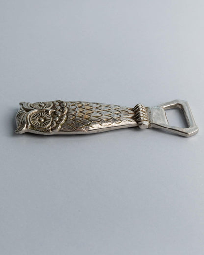 Vintage Flaschenöffner Eule versilbert