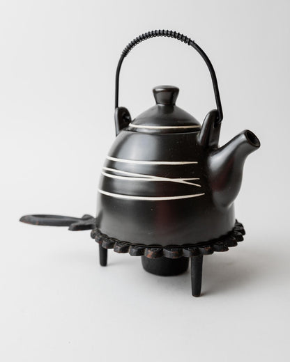 Vintage Stövchen aus Gusseisen, Skandinavisches Folk Design, 1960er