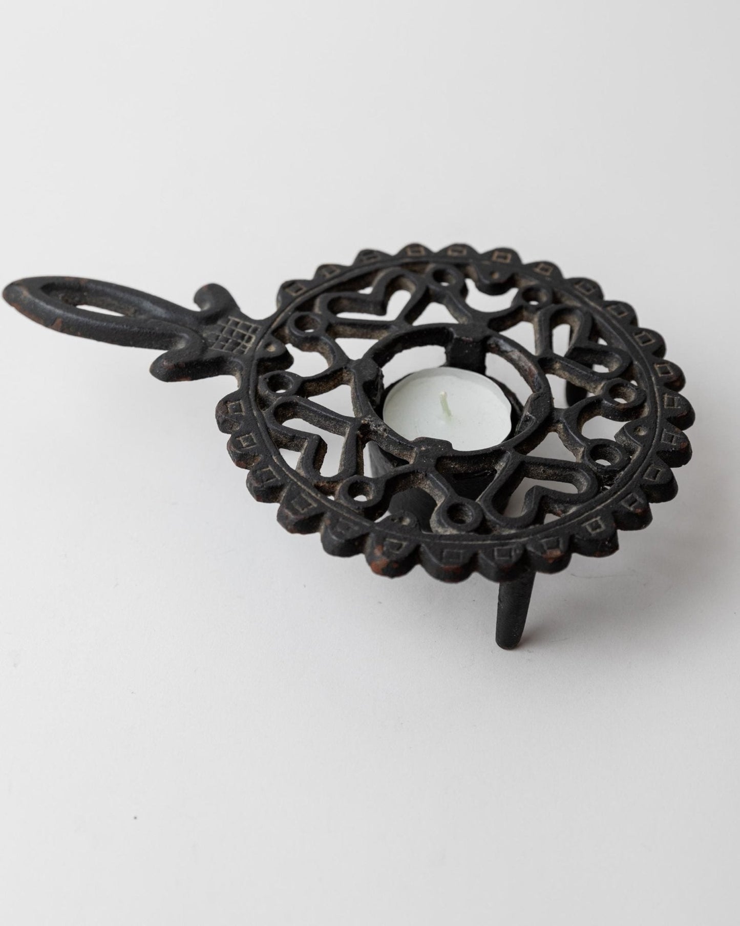 Vintage Stövchen aus Gusseisen, Skandinavisches Folk Design, 1960er
