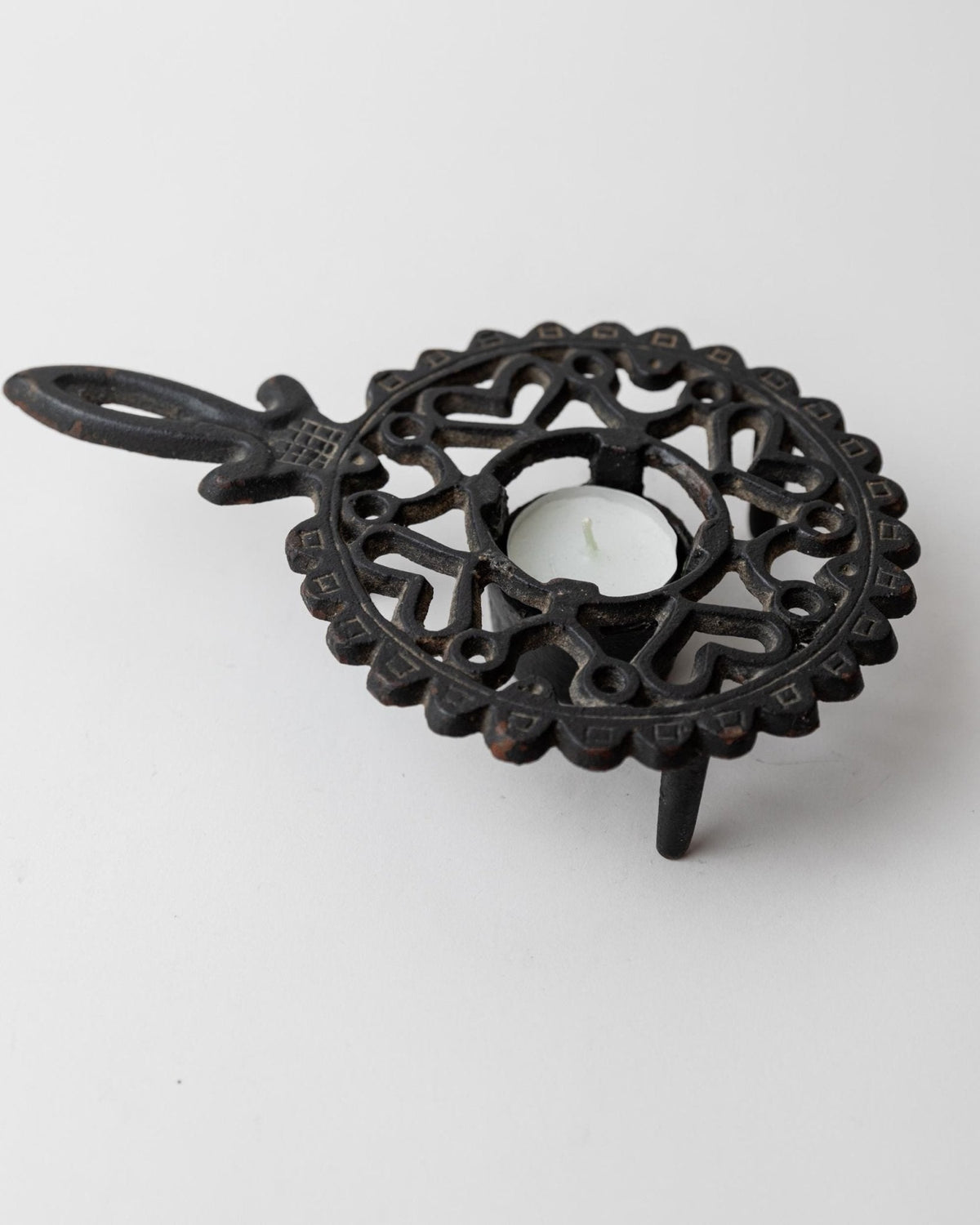 Vintage Stövchen aus Gusseisen, Skandinavisches Folk Design, 1960er
