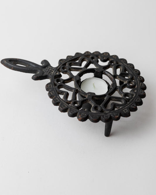 Vintage Stövchen aus Gusseisen, Skandinavisches Folk Design, 1960er