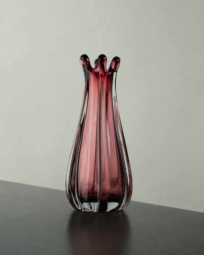 Vintage Murano Glasvase, organische Form in Beerentönen, 1960er Jahre