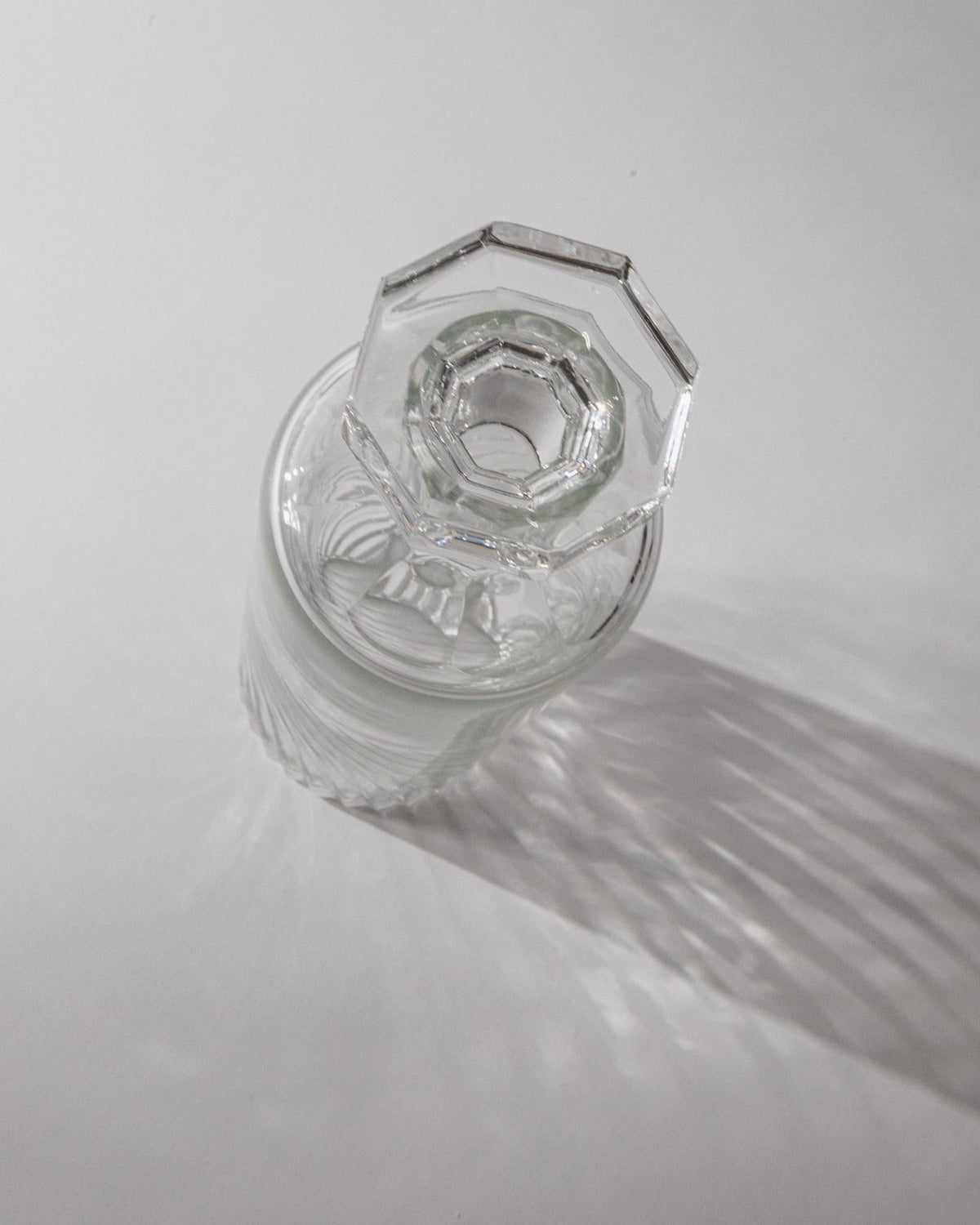 Vintage Karaffe von Murano für Murano Klarglas mit achteckigem Stopfen