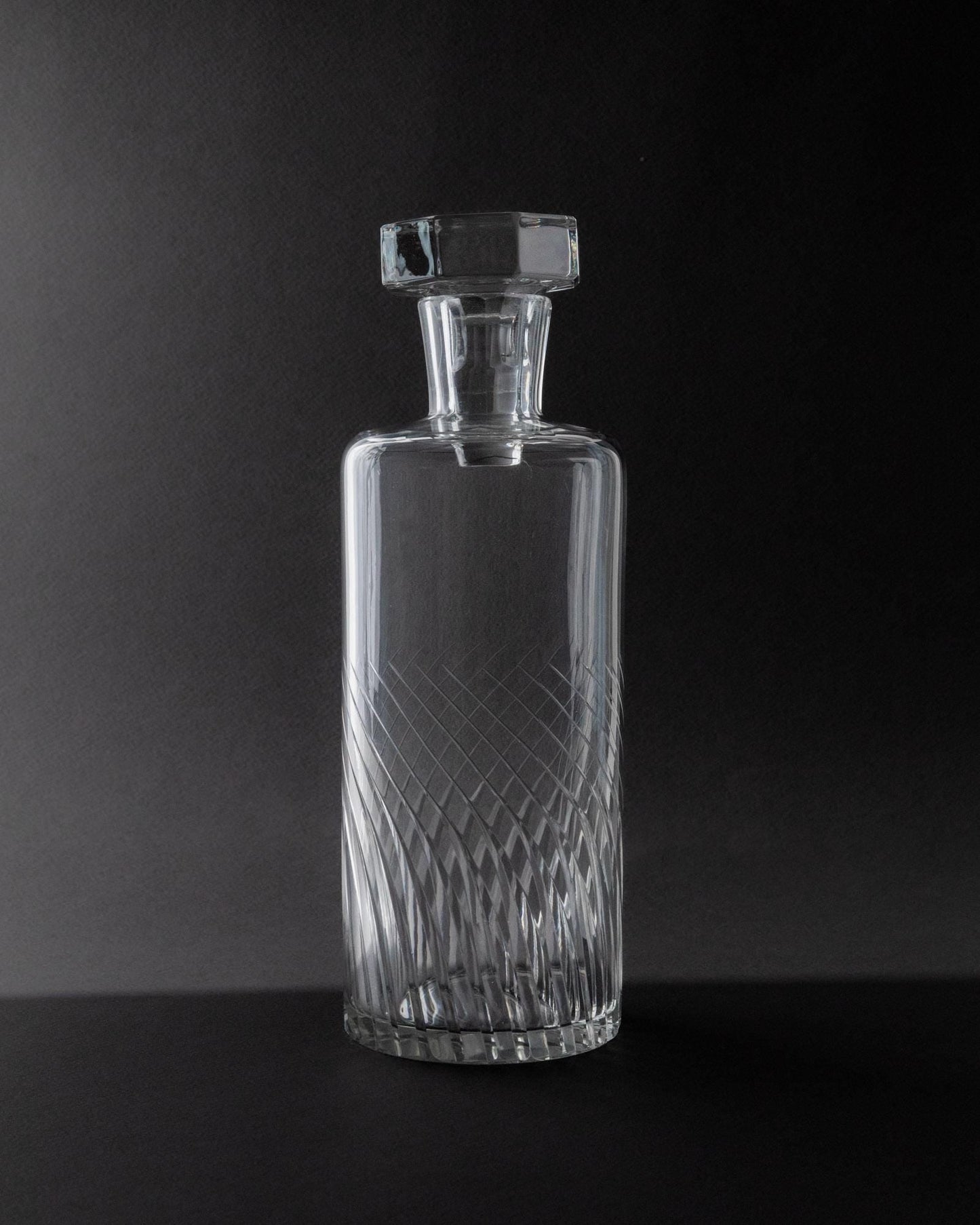 Vintage Karaffe von Murano für Murano Klarglas mit achteckigem Stopfen