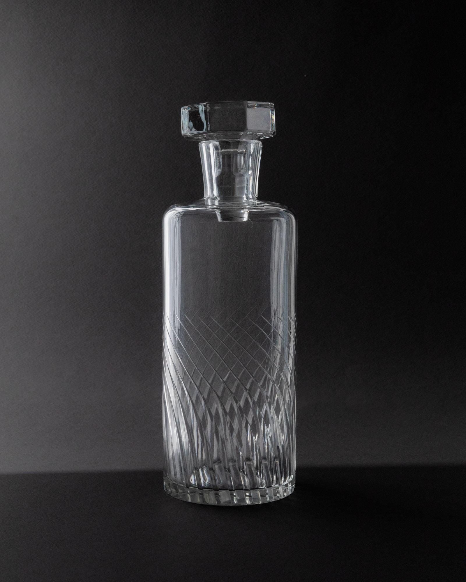 Vintage Karaffe von Murano für Murano Klarglas mit achteckigem Stopfen