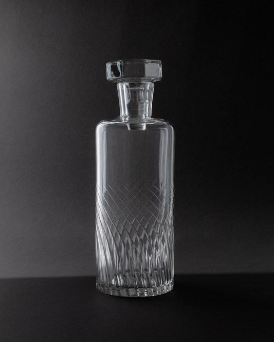 Vintage Karaffe von Murano für Murano Klarglas mit achteckigem Stopfen