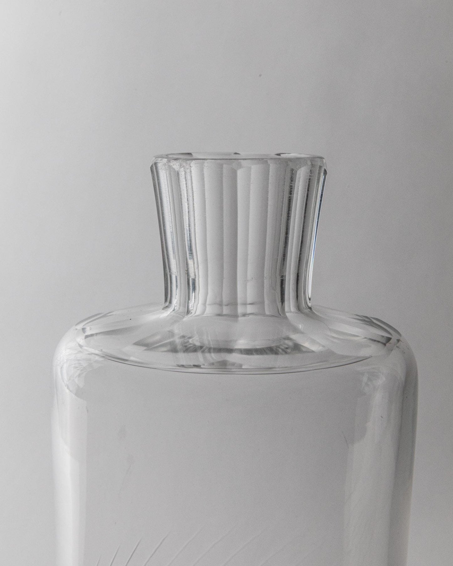 Vintage Karaffe von Murano für Murano Klarglas mit achteckigem Stopfen