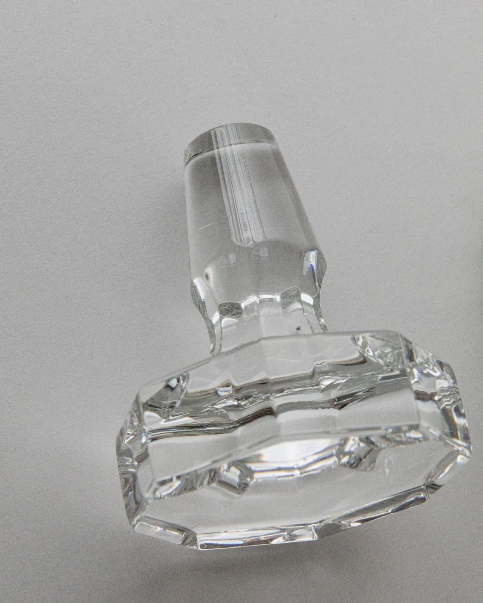 Vintage Karaffe von Murano für Murano Klarglas mit achteckigem Stopfen