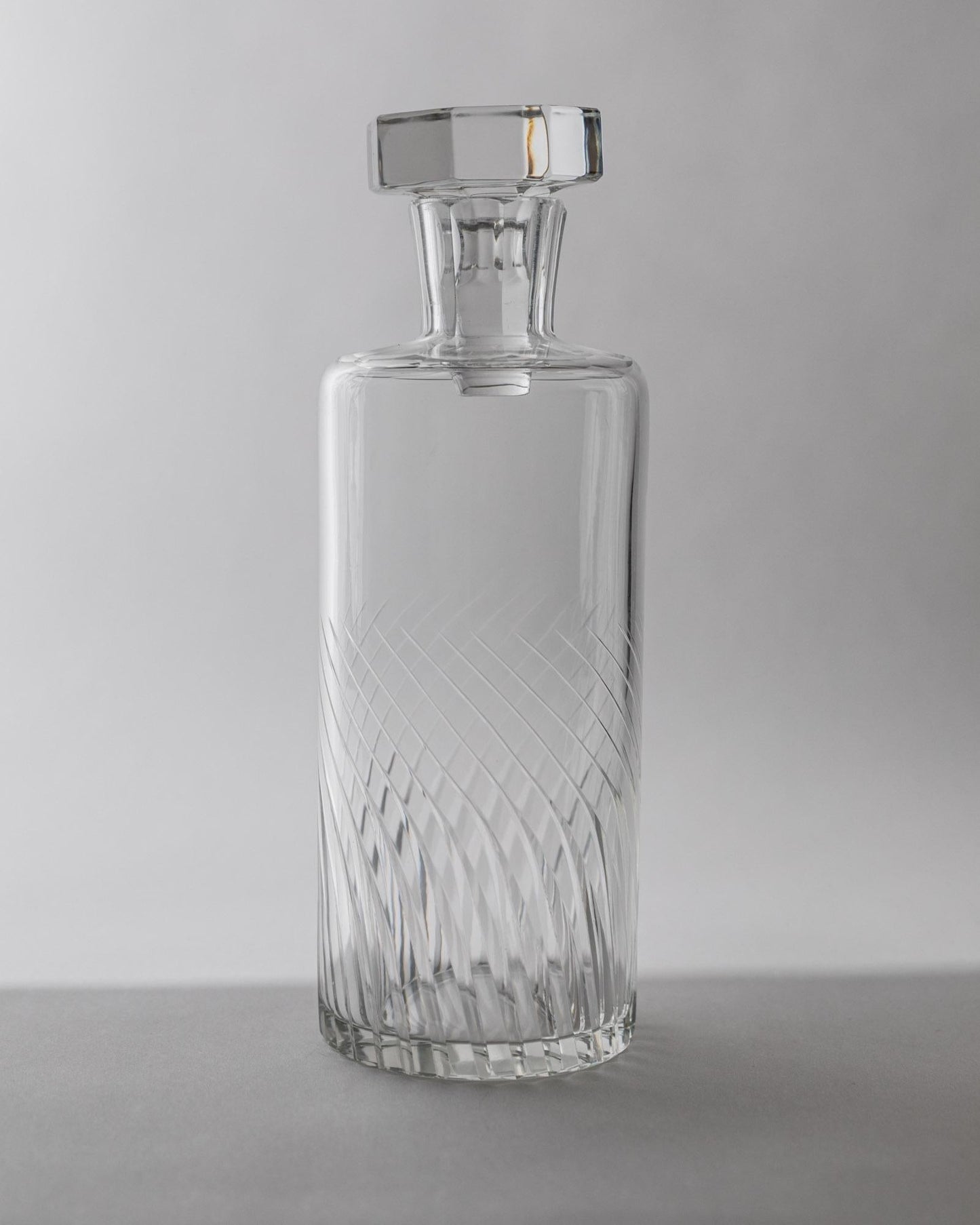 Vintage Karaffe von Murano für Murano Klarglas mit achteckigem Stopfen