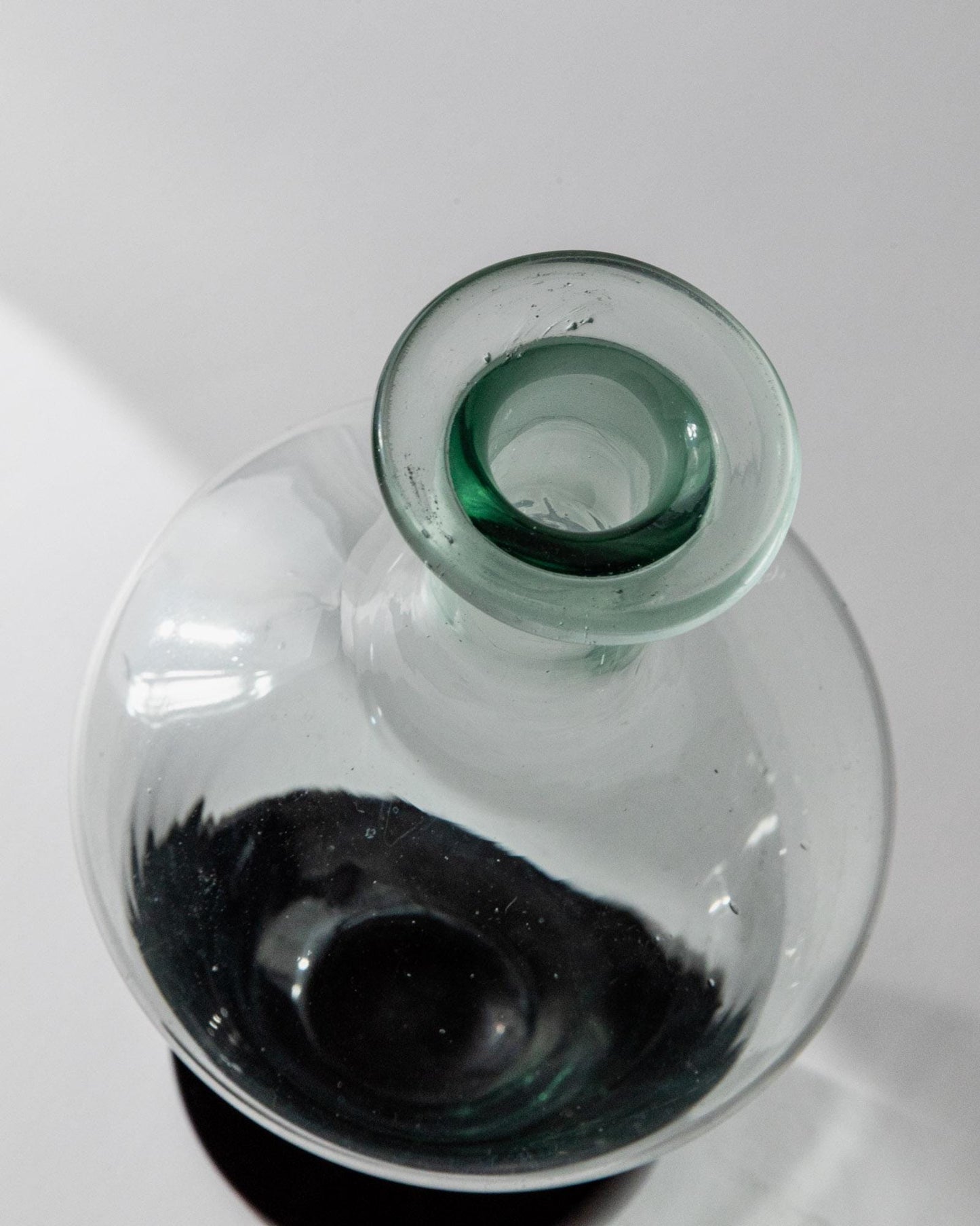 Vintage Dekanter aus Murano Glas grün schwarz von Murano