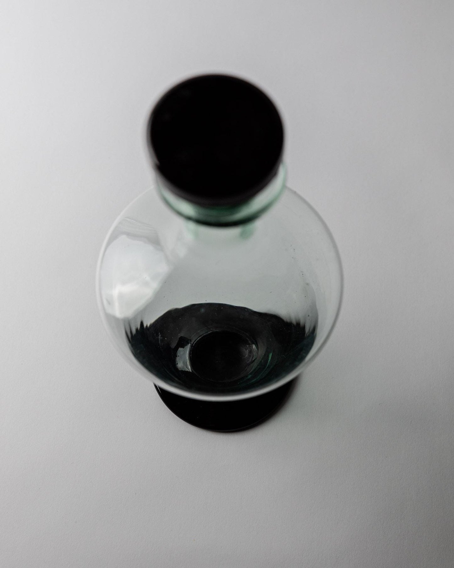 Vintage Dekanter aus Murano Glas grün schwarz von Murano