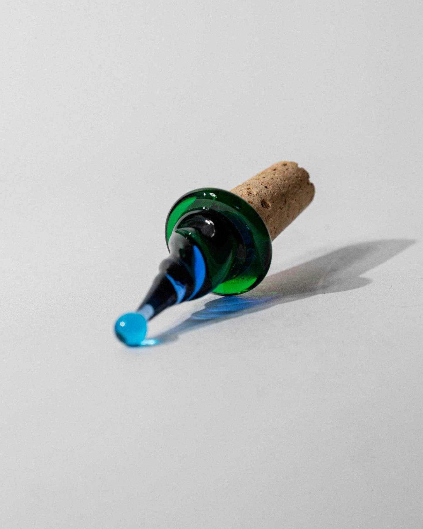 Vintage Murano Glas Karaffe, royal blau, dreieckig, 1960er Jahre