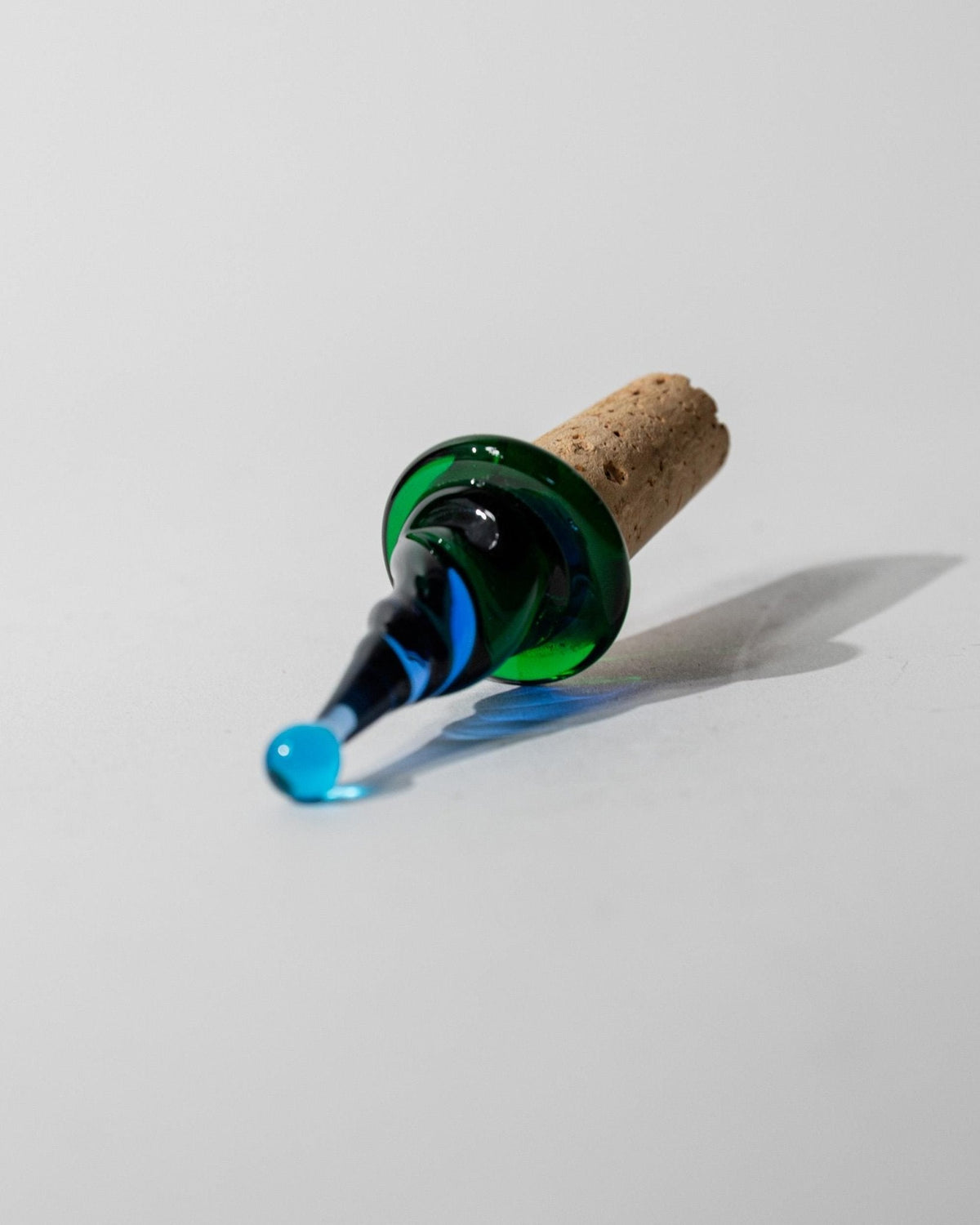 Vintage Murano Glas Karaffe, royal blau, dreieckig, 1960er Jahre