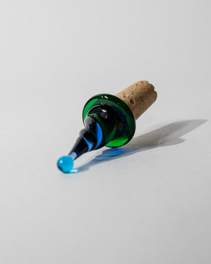Vintage Murano Glas Karaffe, royal blau, dreieckig, 1960er Jahre