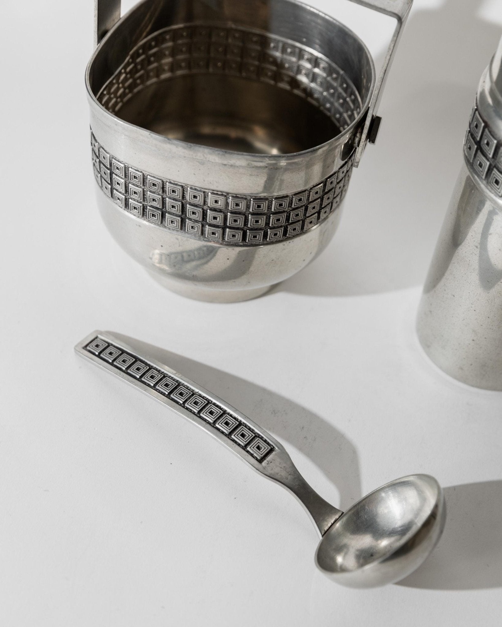 Vintage Cocktailset aus Zinn von Belfi, Art Deco
