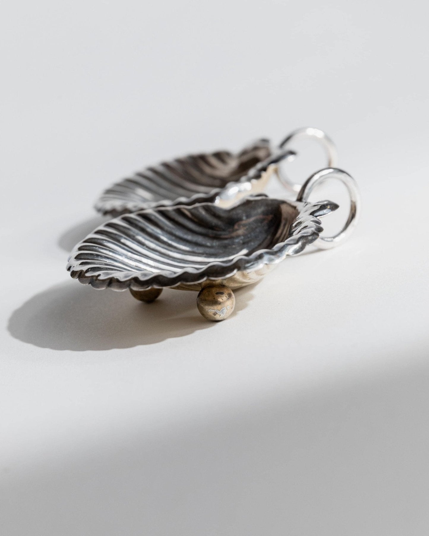 Vintage Schale Set von 2 Muschel Design italienisch, Tischdeko, Geschenkidee