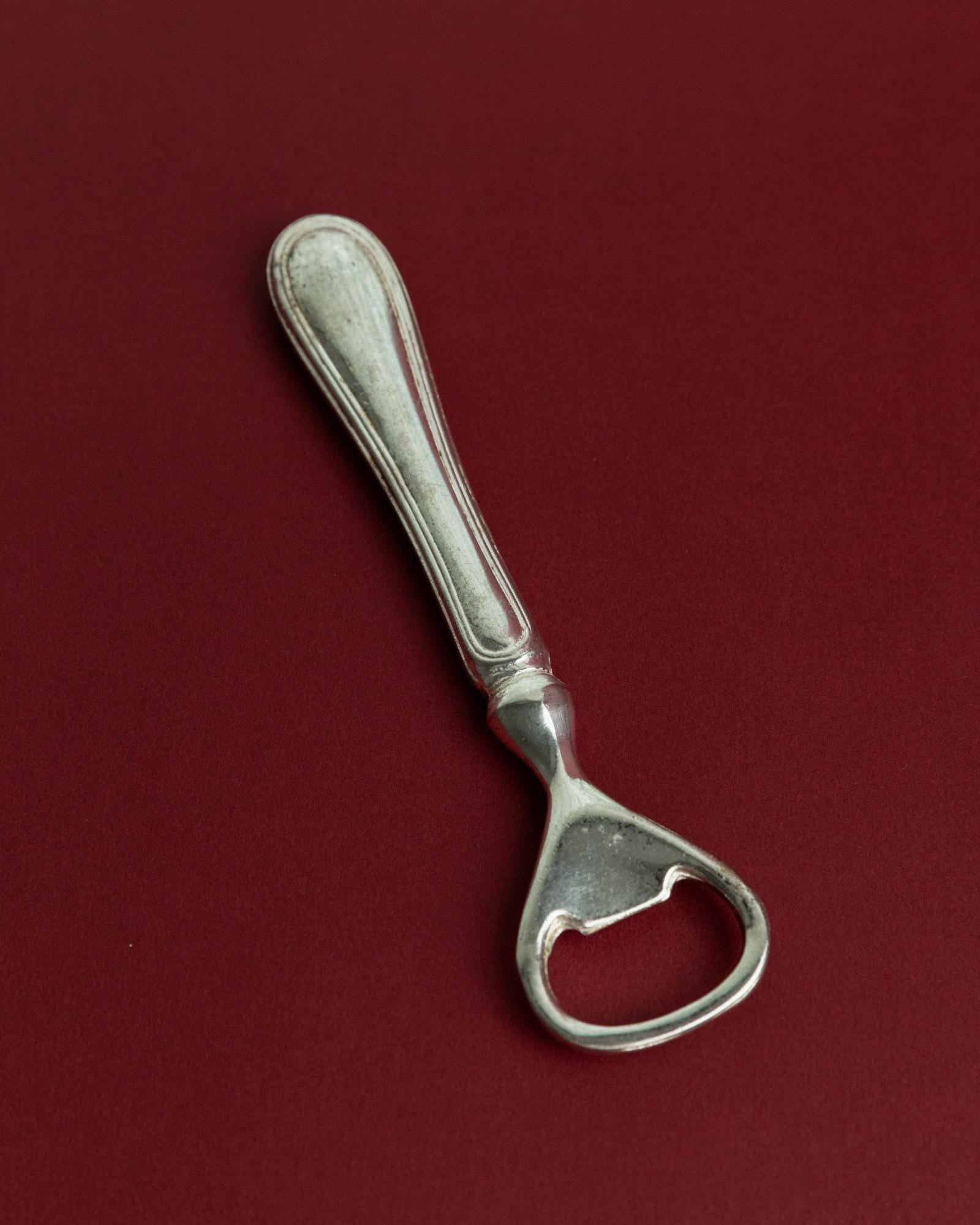 Vintage Flaschenöffner versilbert 1960er minimal klassisch zeitlos elegantes Bar-Accessoire