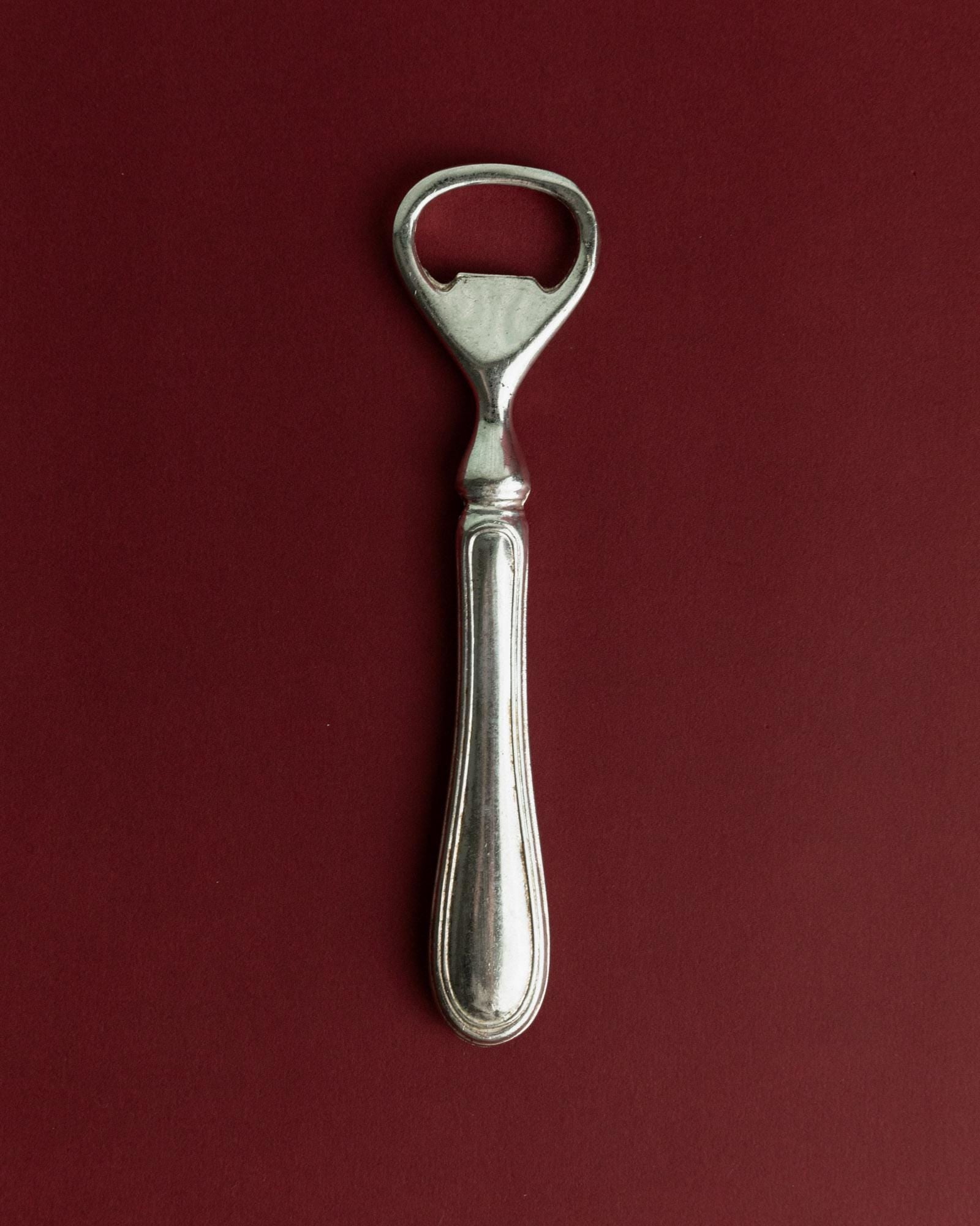 Vintage Flaschenöffner versilbert 1960er minimal klassisch zeitlos elegantes Bar-Accessoire