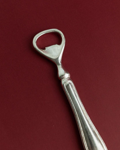 Vintage Flaschenöffner versilbert 1960er minimal klassisch zeitlos elegantes Bar-Accessoire